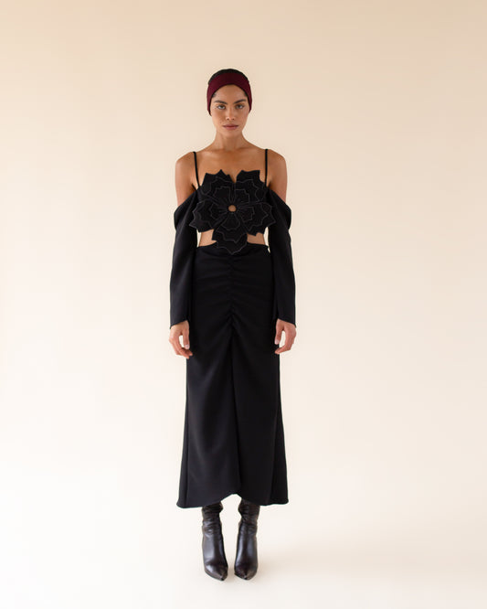 Hortensia black dress