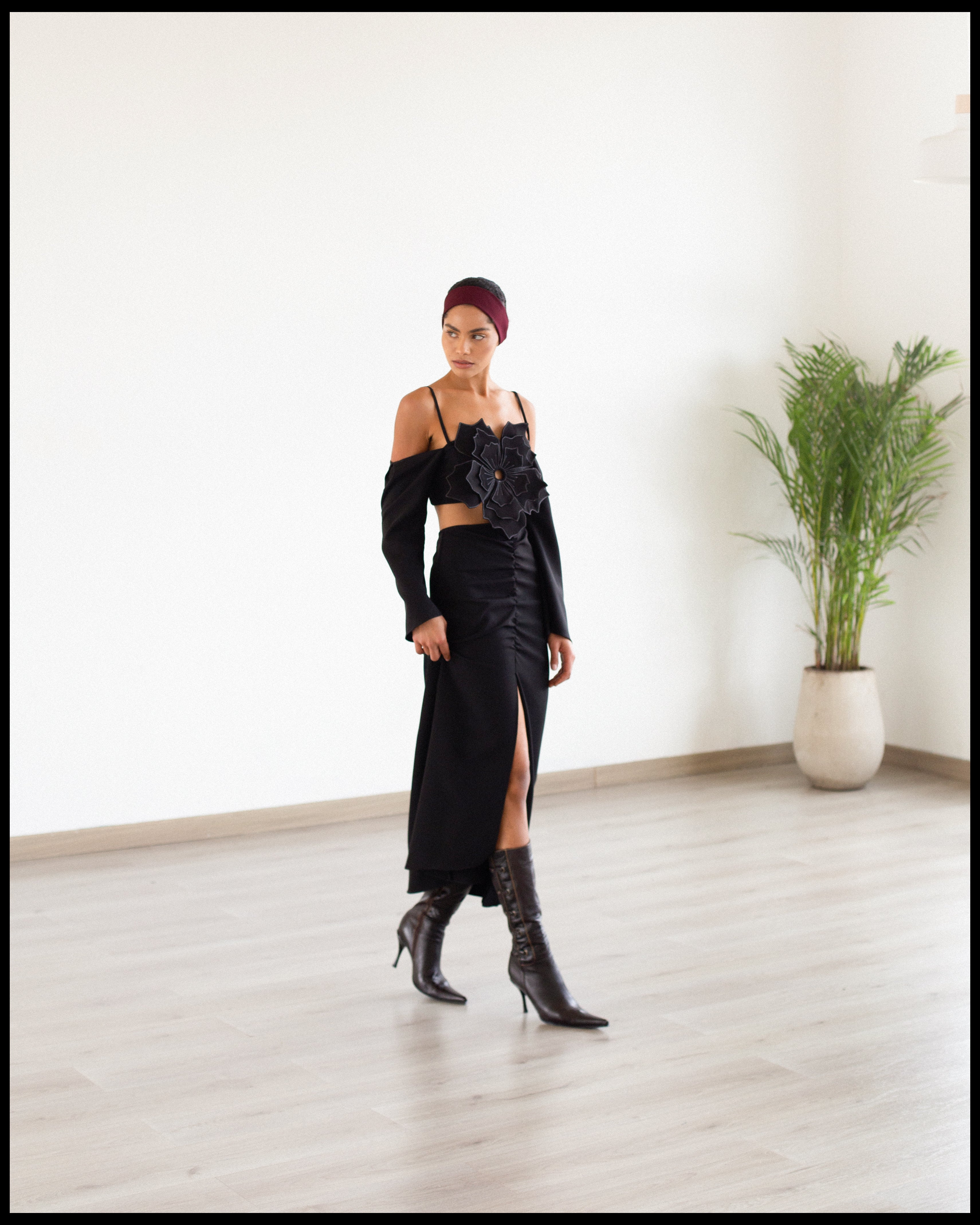 Hortensia black dress