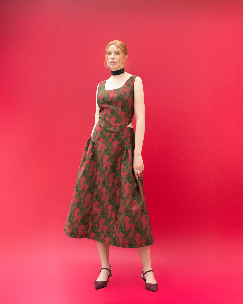 Begonia skirt red wine