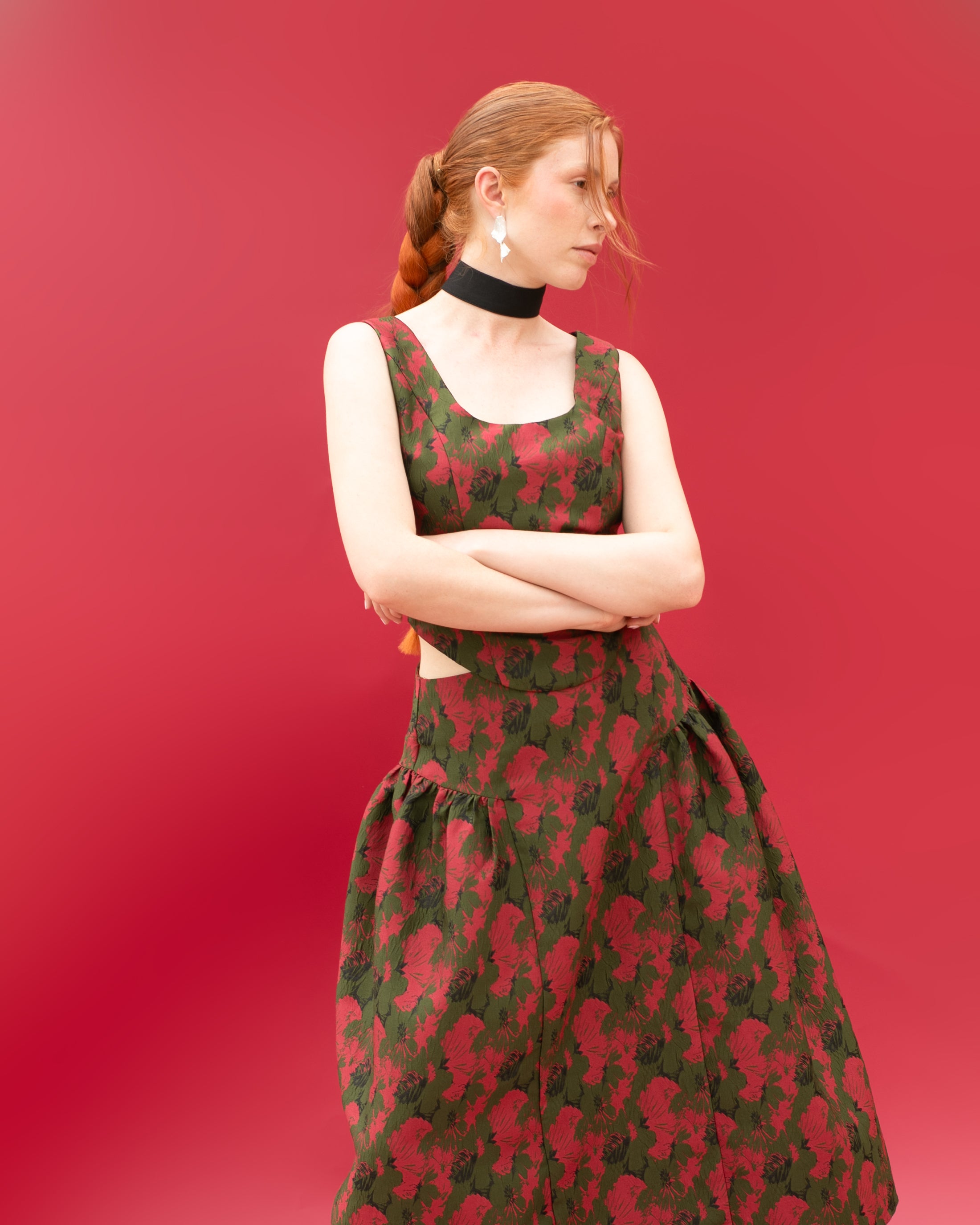 Begonia skirt red wine