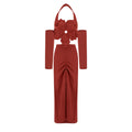 Hortensia  red wine dress