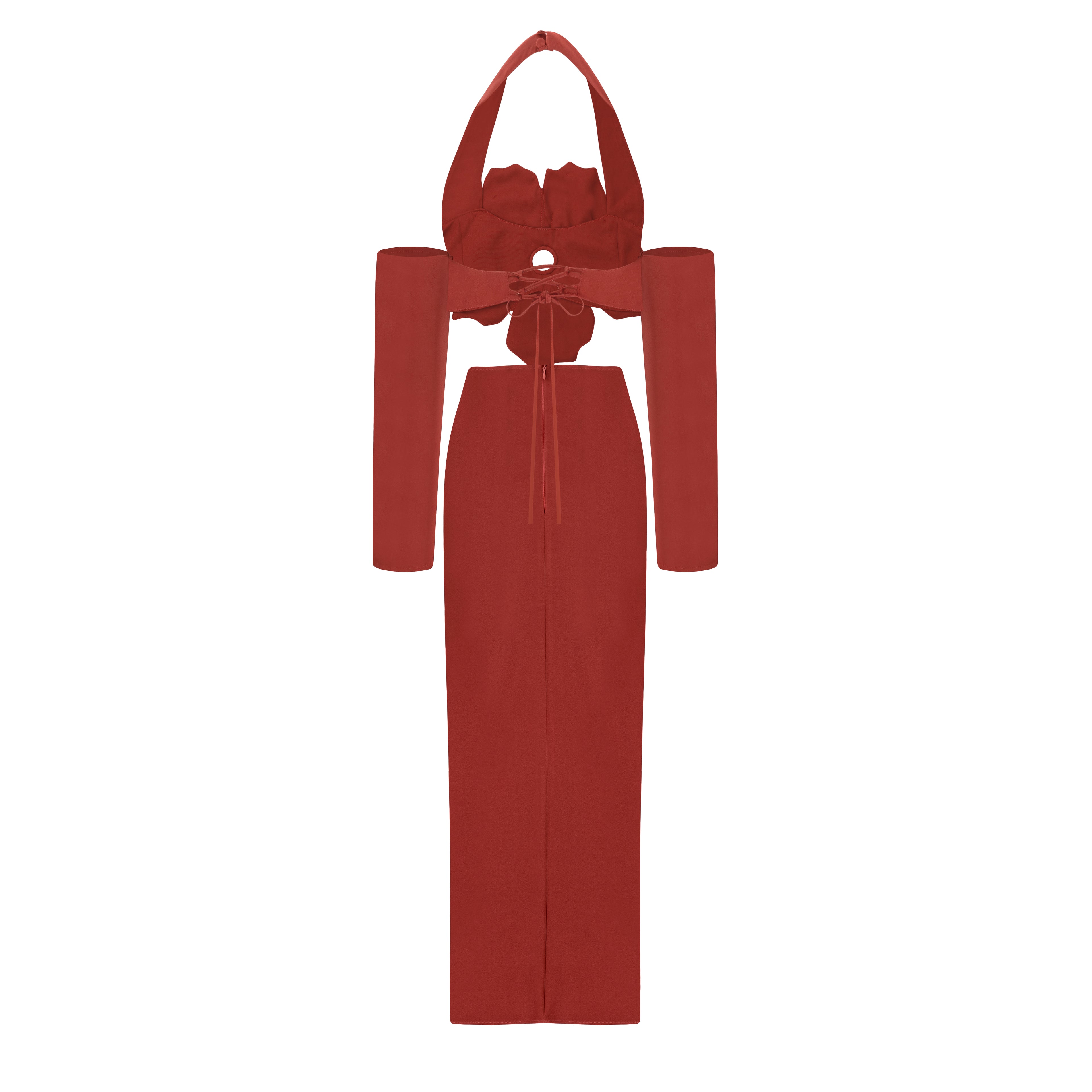 Hortensia  red wine dress